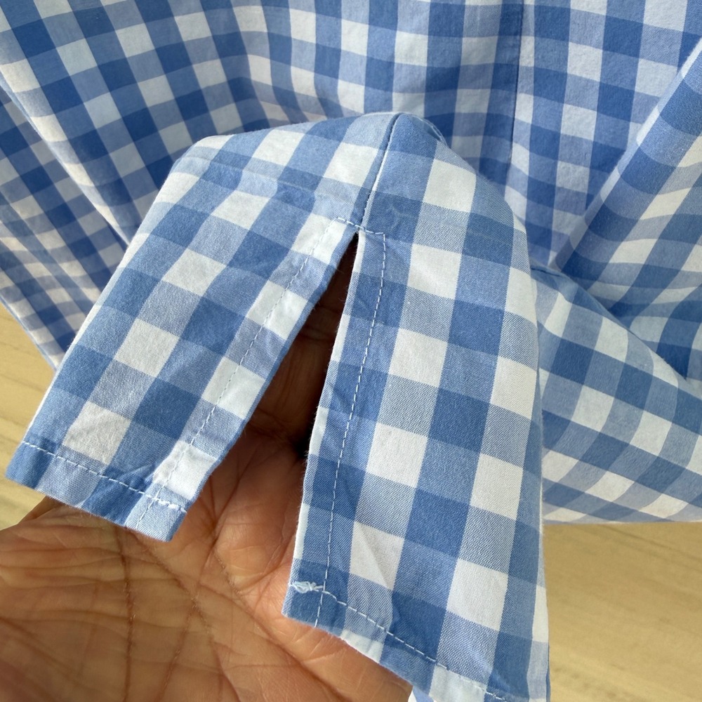 Vineyard Vines Women Size 0 Shift Dress Blue White Gingham Cotton Popover Preppy - Picture 6 of 14
